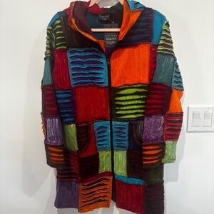 Greater Good Network Multicolor Patchwork Jacket • L/XL • NWT